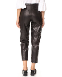Frame Zip Up Leather Trousers