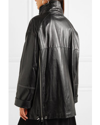 Helmut Lang Zip Embellished Leather Jacket