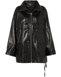 Helmut Lang Zip Embellished Leather Jacket