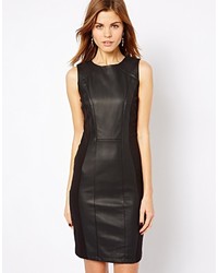 Missguided Verona Faux Leather Contrast Bodycon Dress Black | Where to