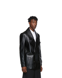 Comme Des Garcons Homme Plus Black Faux Leather Jacket