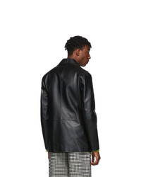Marni Black Leather Coat