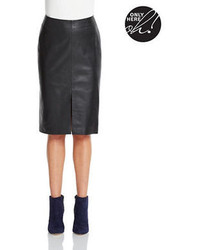 424 Fifth Leather Pencil Skirt