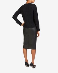 A.L.C. Asheton Zipper Leather Pencil Skirt