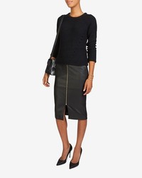 A.L.C. Asheton Zipper Leather Pencil Skirt