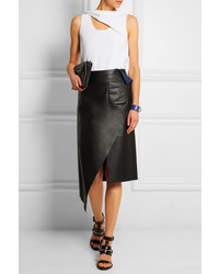 Balenciaga Asymmetric Leather Skirt