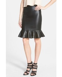 Bmla Faux Leather Tulip Skirt