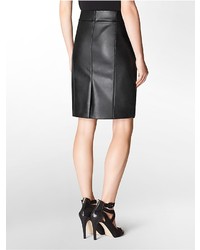 Calvin Klein Faux Leather Pencil Skirt