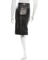 Prada Classic Leather Skirt