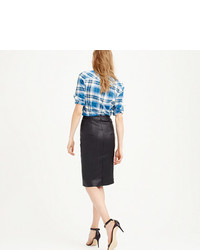 J.Crew Collection Leather Motorcycle Pencil Skirt