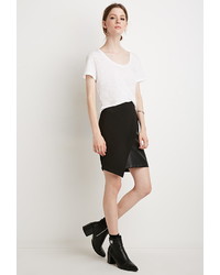 Forever 21 Contemporary Faux Leather Asymmetrical Skirt