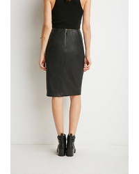 Forever 21 Contemporary Faux Leather Pencil Skirt