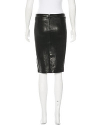 Frame Denim Leather Pencil Skirt