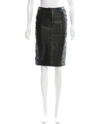 Dolce & Gabbana Dg Leather Pencil Skirt