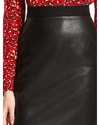 DKNY Leather Pencil Skirt