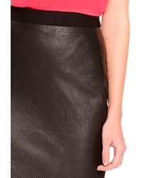 DKNY Perforated Leather Pencil Skirt