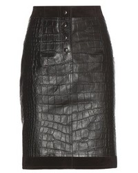 Tom Ford Embossed Leather Skirt