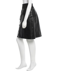 Junya Watanabe Faux Leather A Line Skirt