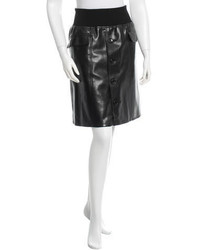 Junya Watanabe Faux Leather A Line Skirt