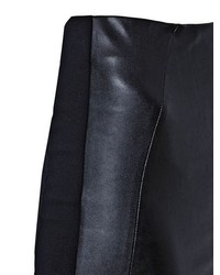 McQ by Alexander McQueen Faux Leather Jersey Pencil Skirt