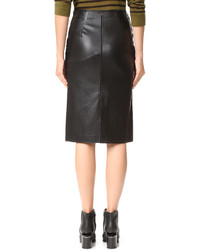 J.o.a. Faux Leather Pencil Skirt