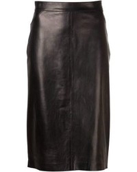 Givenchy Fishtail Leather Skirt