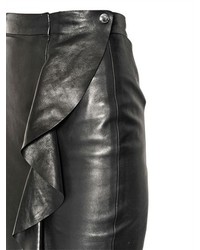 Givenchy Ruffled Nappa Leather Pencil Skirt