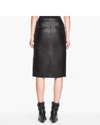 Helmut Lang Ink Leather Skirt