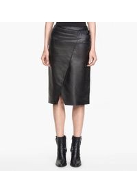 Helmut Lang Ink Leather Skirt