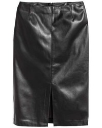 H&M Imitation Leather Pencil Skirt