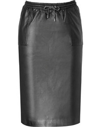 Jonathan Simkhai Leather Pencil Skirt In Black