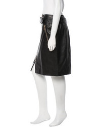 Jason Wu Leather A Line Skirt