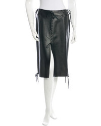 Dolce & Gabbana Leather A Line Skirt
