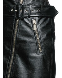 Nobrand Leather Biker Pencil Skirt