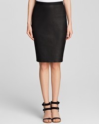 Eileen Fisher Leather Front Pencil Skirt The Fisher Project