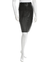 Calvin Klein Collection Leather Paneled Pencil Skirt