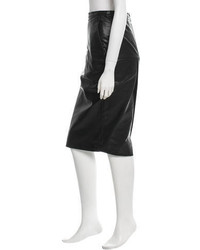 Rick Owens Leather Pencil Skirt