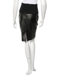 The Row Leather Pencil Skirt
