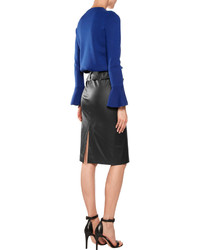 Iris and Ink Leather Pencil Skirt