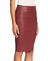 Vince Leather Pencil Skirt