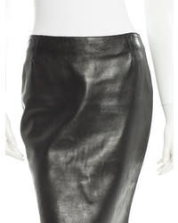 Dolce & Gabbana Leather Pencil Skirt