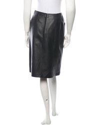 Chanel Leather Pencil Skirt