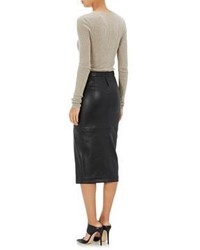 ATM Anthony Thomas Melillo Leather Pencil Skirt Black Size 0