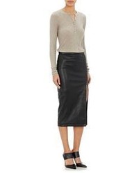 ATM Anthony Thomas Melillo Leather Pencil Skirt Colorless