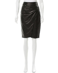 L'Agence Leather Pencil Skirt