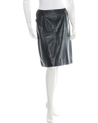 Chanel Leather Pencil Skirt