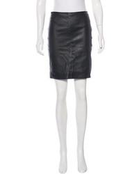 Theory Leather Pencil Skirt