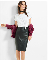 Express Leather Pencil Skirt