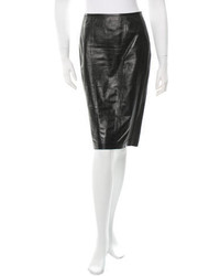 Gucci Leather Pencil Skirt