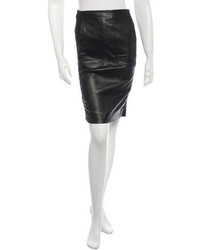 Balenciaga Leather Pencil Skirt